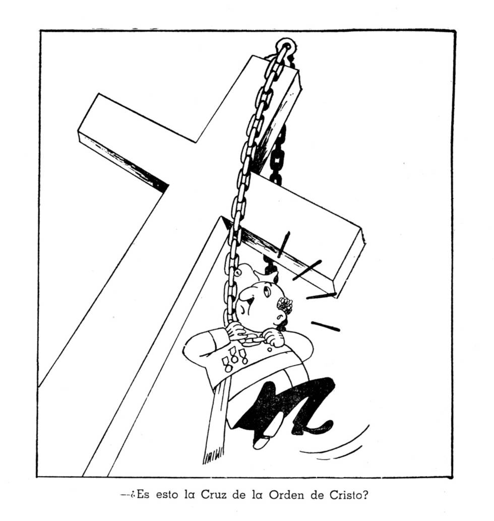 Una de las caricaturas de Franco del opúsculo de Goya