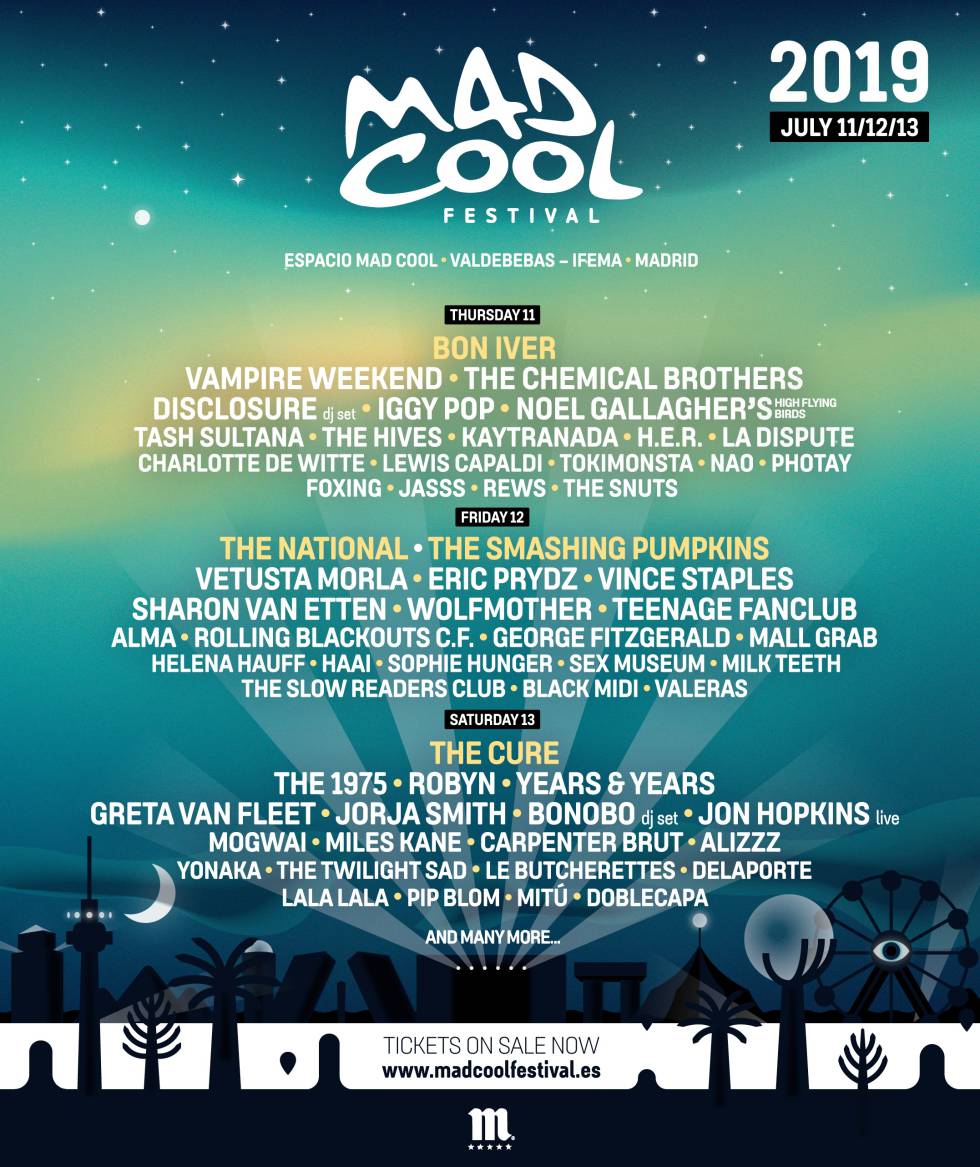 Mad Cool 2019: Iggy Pop, The Chemical Brothers y Disclosure se suman al cartel