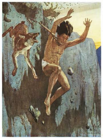 Un dibujo coloreado de Mowgli basado en las ilustraciones de Stuart Tresilian para la nueva edición de 'El Libro de la Selva' de Edelvives y Baula.