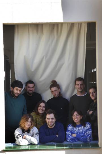 El equipo de la editorial Blackie Books, el martes 8 en Barcelona.