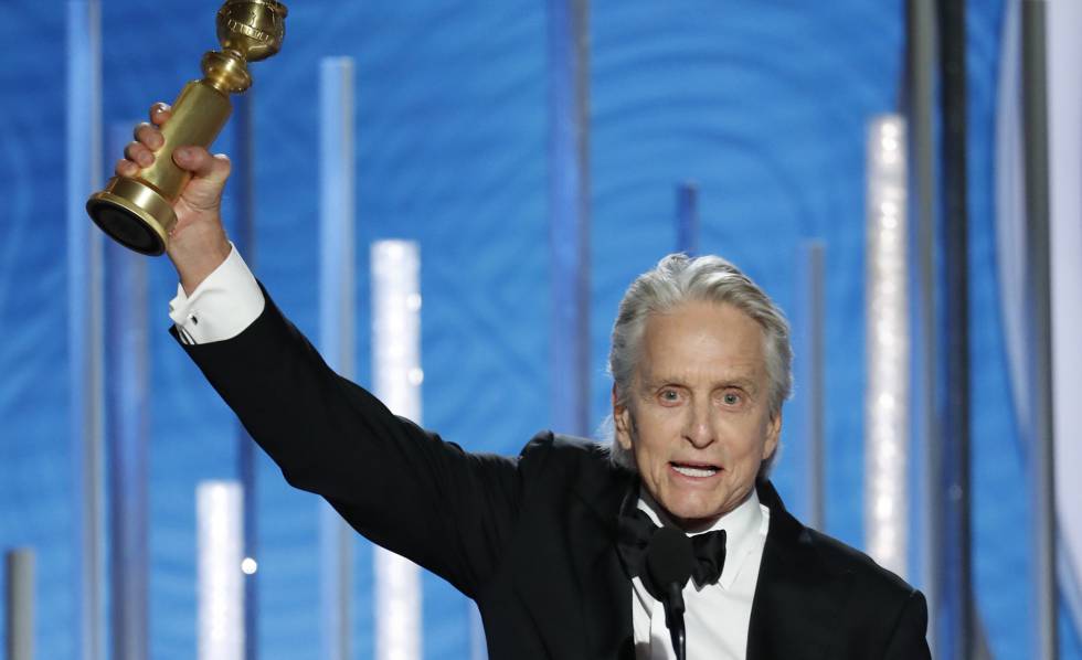 Michael Douglas, tras ganar el Globo de Oro al mejor actor de una serie musical o comedia por 'El método Kominsky'.