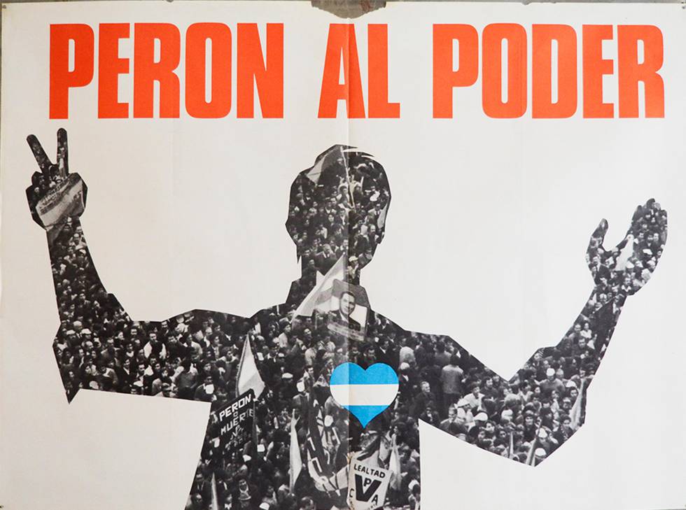 Póster de la campaña de Perón a la Presidencia argentina en 1973.