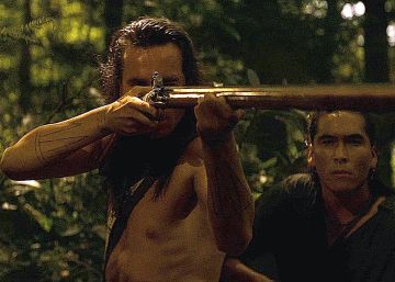 Una escena del filme 'El último mohicano' (1992)