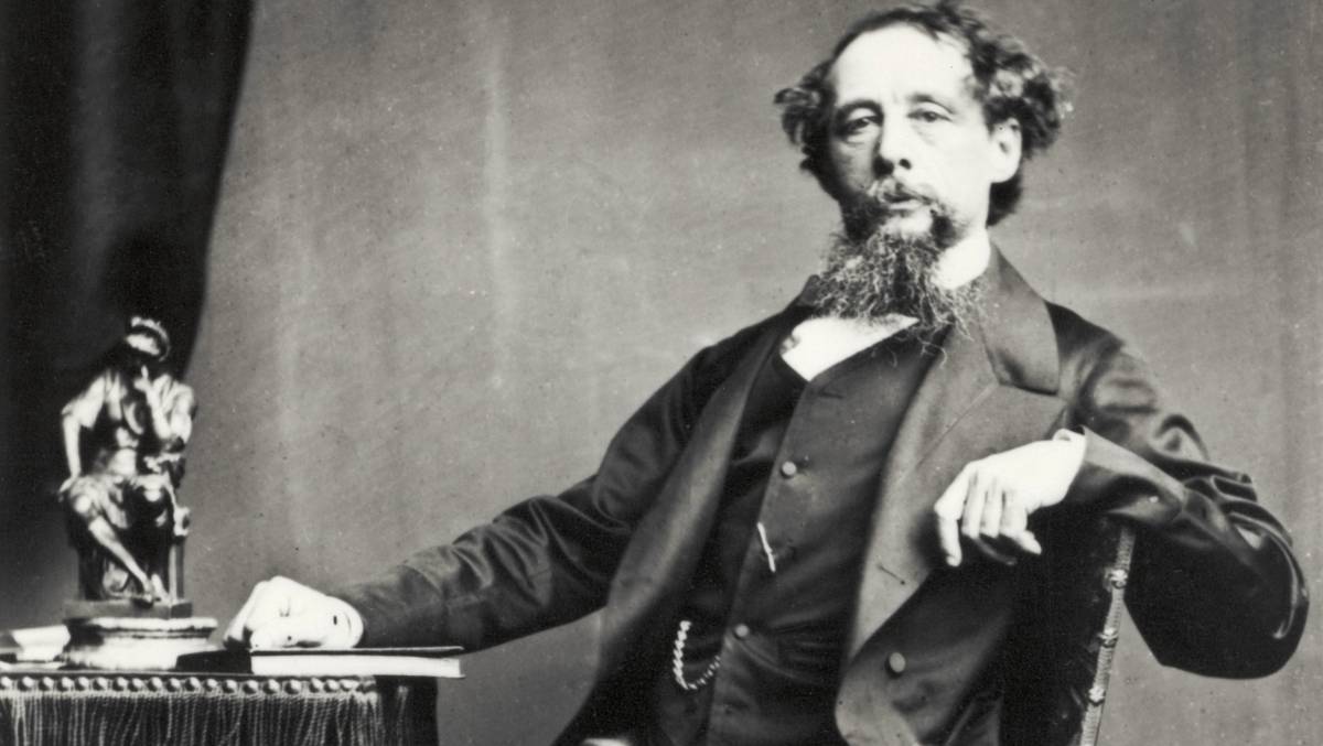 Retrato del novelista Charles Dickens.