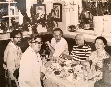 Kerrigan y Cela visitaron con un amigo a Pablo Picasso y a su mujer, Jacqueline, en La Californie en 1960.