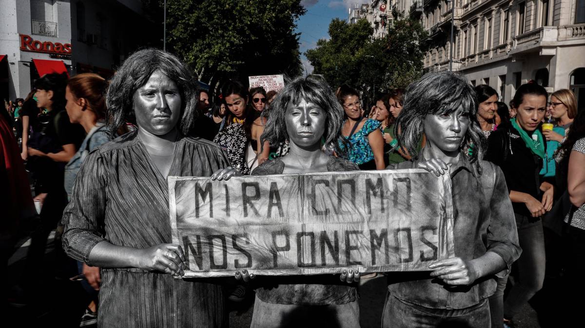 El manifestación del 8-M, en Buenos Aires.