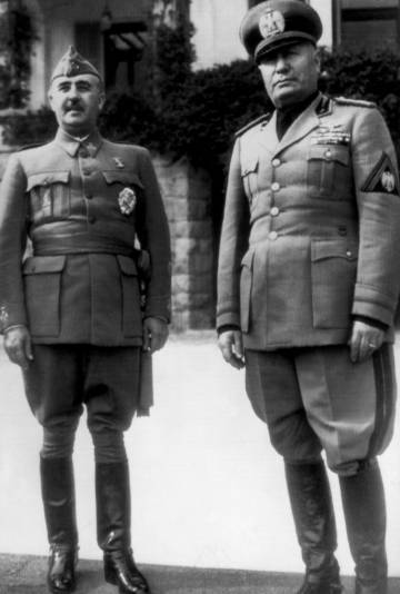 Franco y Mussolini, en febrero de 1941 en Bordighera (Italia).