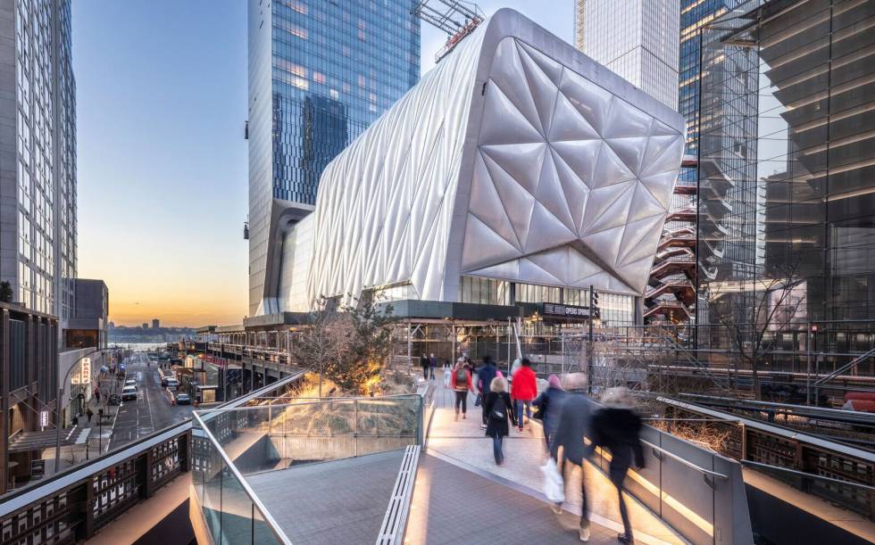 Vista del edifcio The Shed en el complejo neoyorquino Hudson Yards.