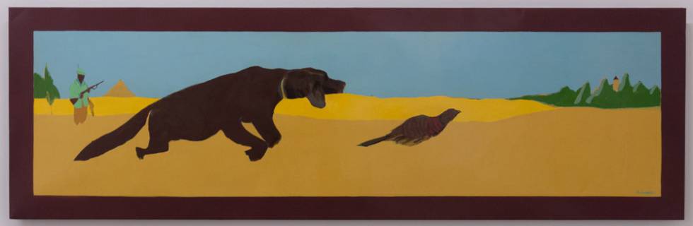 'La caza in situ' (1976), de Beatriz GonzÃ¡lez, expuesta en el museo de la Academia de Bellas Artes.
