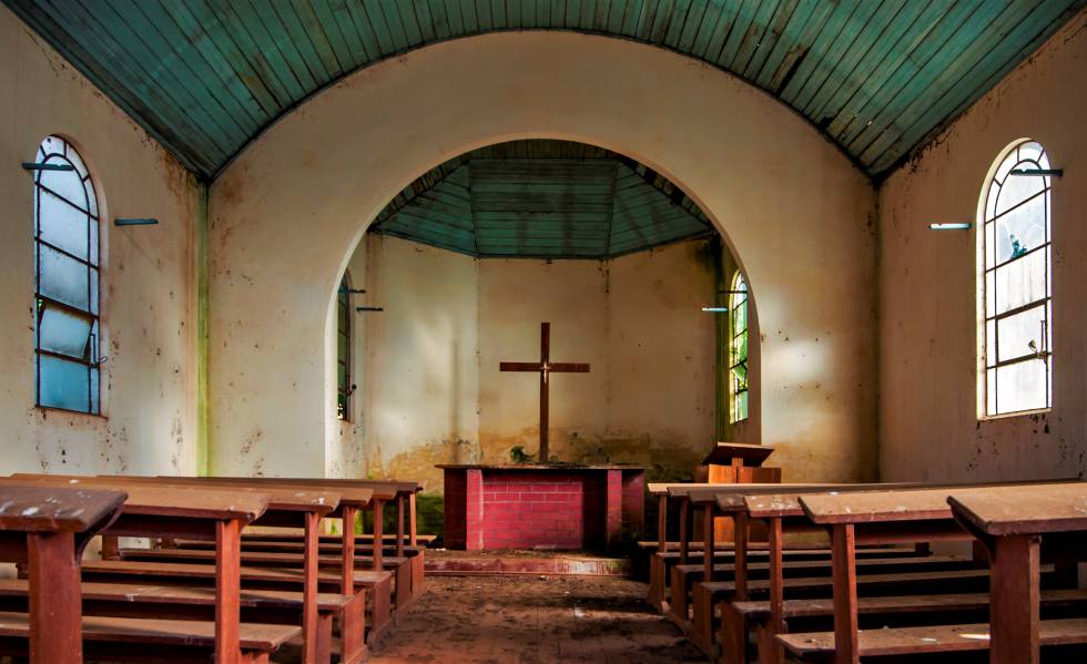 Unas iglesia abandonada en Rio Grande do Sul (Brasil).