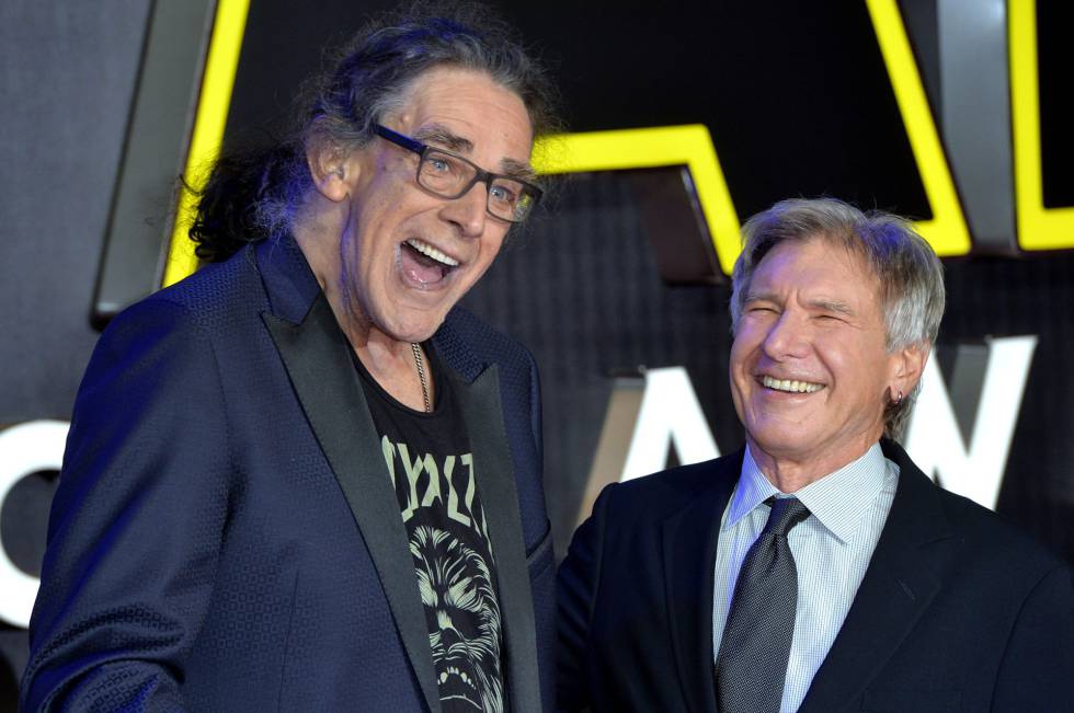 Peter Mayhew y Harrison Ford en 2016