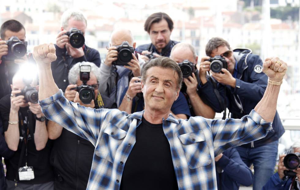Sylvester Stallone, hoy en Cannes.