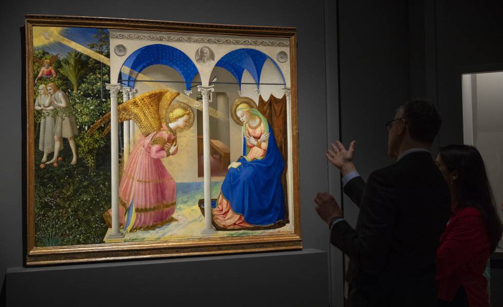 'La Anunciacion', de Fra Angelico, en la muestra en el Prado.