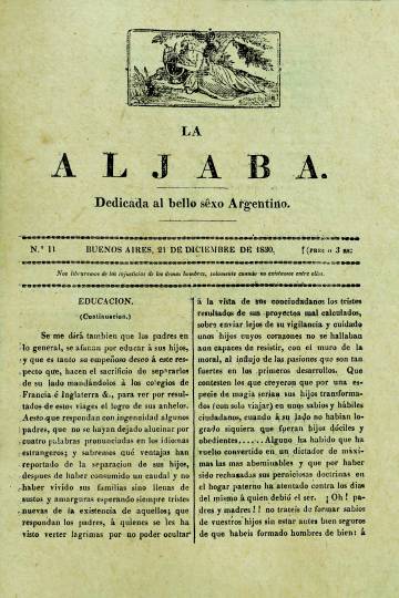 Ejemplar de la revista La aljaba.