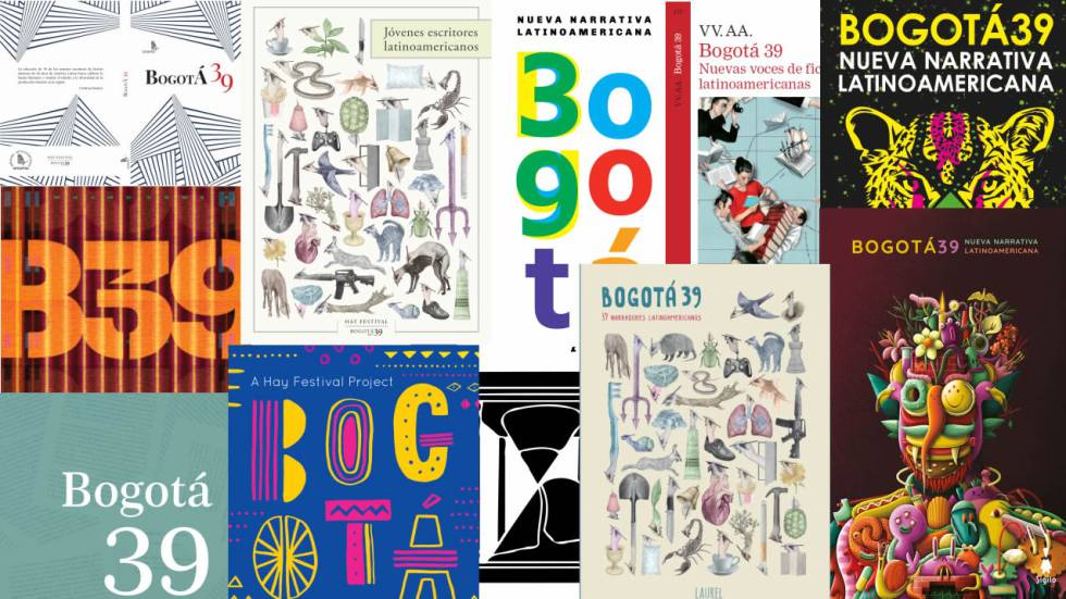Cubiertas de las diferentes ediciones de Bogotá 39.