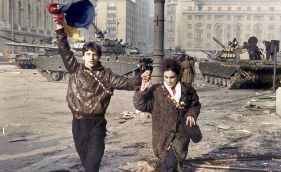 Revuelta contra Ceausescu en 1989.