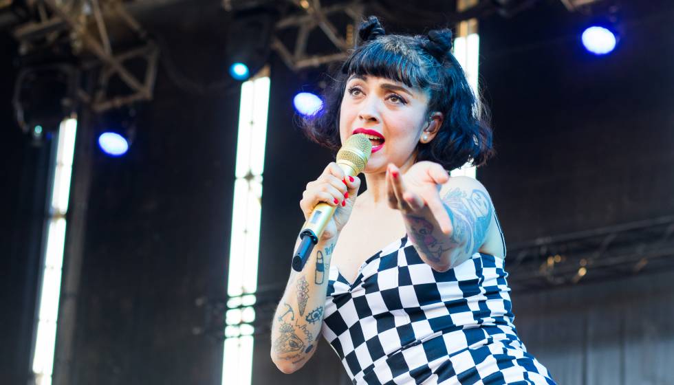 Mon Laferte, during his concert this Friday in Madrid.