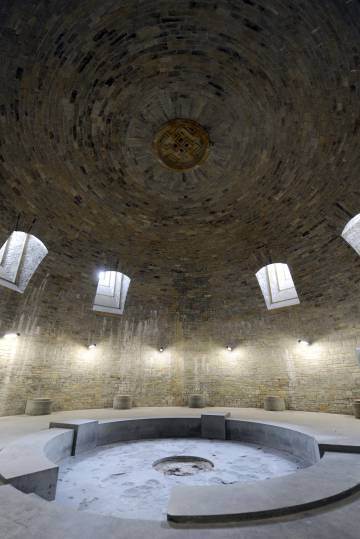View of the crypt of Wewelsburg Castle from the SS leader, Heinrich Himmler, near Paderborn, in Germany.