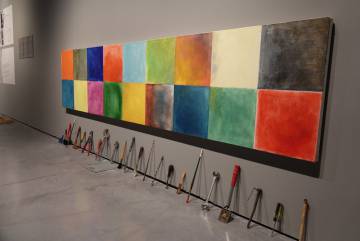One of the works of the exhibition 'Jim Dine in the collection of the Center Pompidou'.