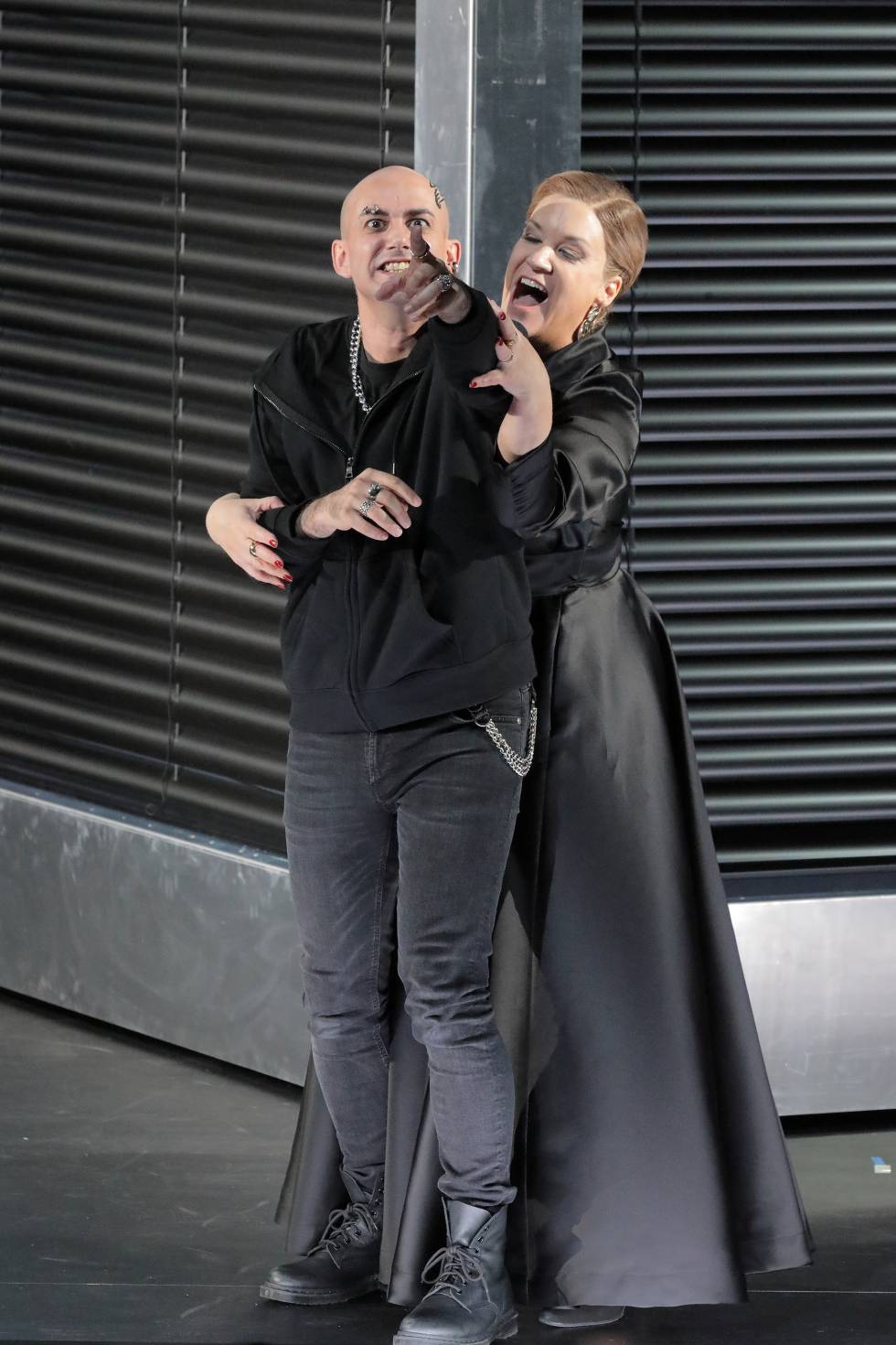 A childish and capricious Nero (Franco Fagioli), manipulated by his mother Agrippina (Alice Coote) in the first act of the opera.