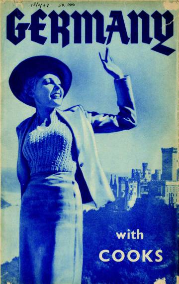 Un cartel de la agencia Cooks animando a viajar a Alemania en los años treinta.