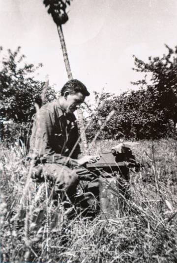 Salinger en Normandía (Francia), en 1944.