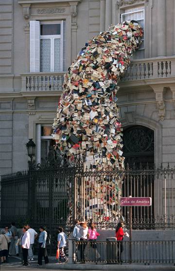 The work 'Biography', by Alicia Martín, at the Casa de América in Madrid
