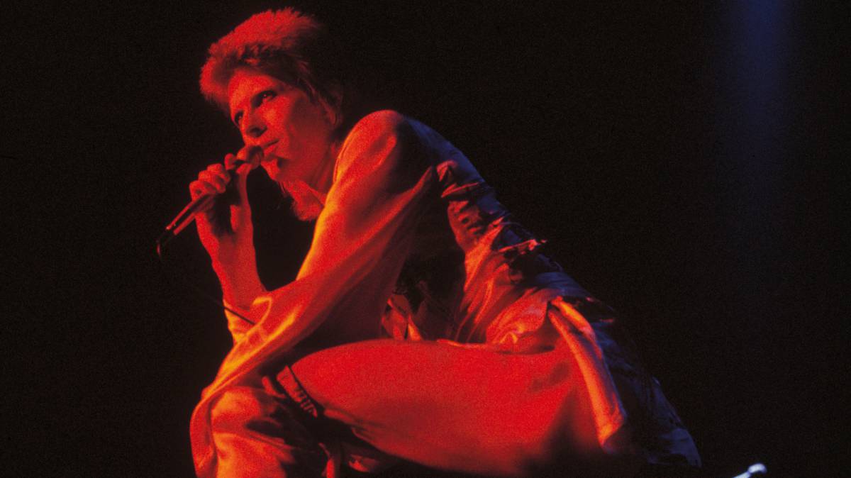 Bowie como Ziggy Stardust en Londres en 1973.