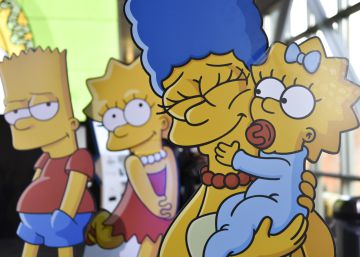 Cartulinas de 'Los Simpson' en una fiesta en 2016.