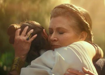 Rey y Leia se abrazan en 'El ascenso de Skywalker' 