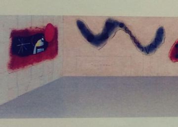 Boceto del mural para el Salón de delegados de la ONU, que Miró no llegó a realizar.