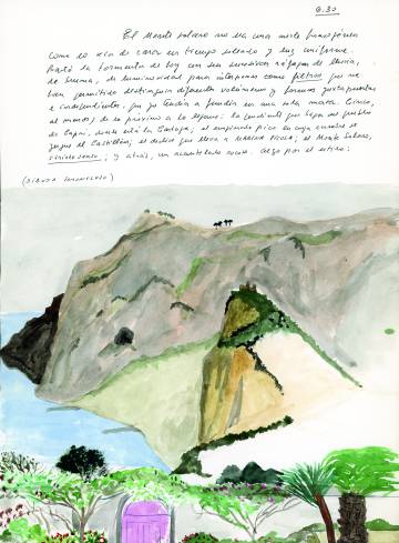 Julio Ramón Ribeyro también dibujaba El monte Solaro, en Capri.