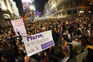 Feminist demonstration in Madrid on March 8, 2019.