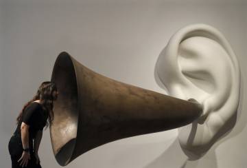 John Baldessari's work 'Beethoven's Trumpet', part of the exhibition 'Sound Art', held in early 2019 at the Joan Miró Foundation in Barcelona.