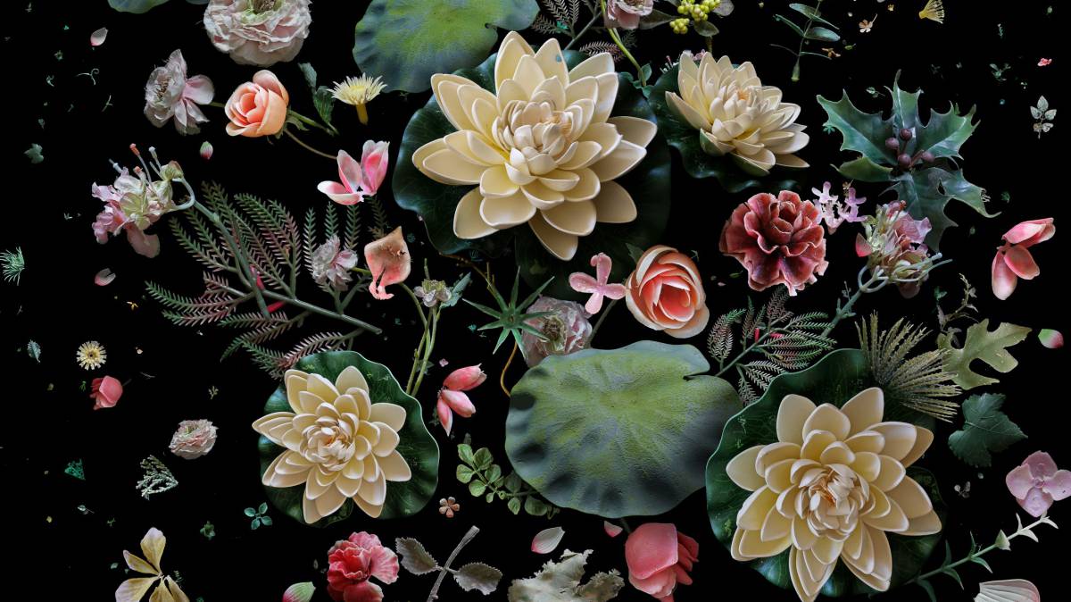 Una colección de diferentes especies de flores recolectadas de distintas playas de Hong Kong durante tres años expuesta en 'Herbarios imaginados'.