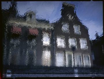 A house reflected in the Oude Gracht, Haarlem, Holland (Homage to Monet; Monet Gracht), 1960.