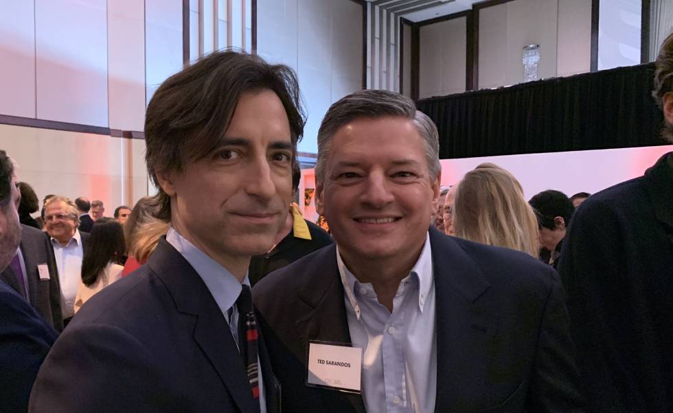 The director Noah Baumbach and the head of Netflix content, Ted Sarandos.