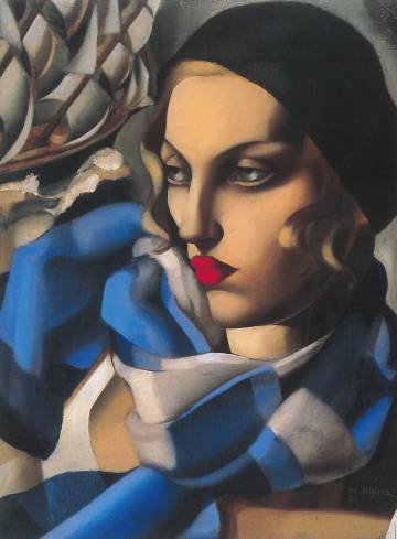 El óleo 'La bufanda azul' (1930), de Tamara de Lempicka.