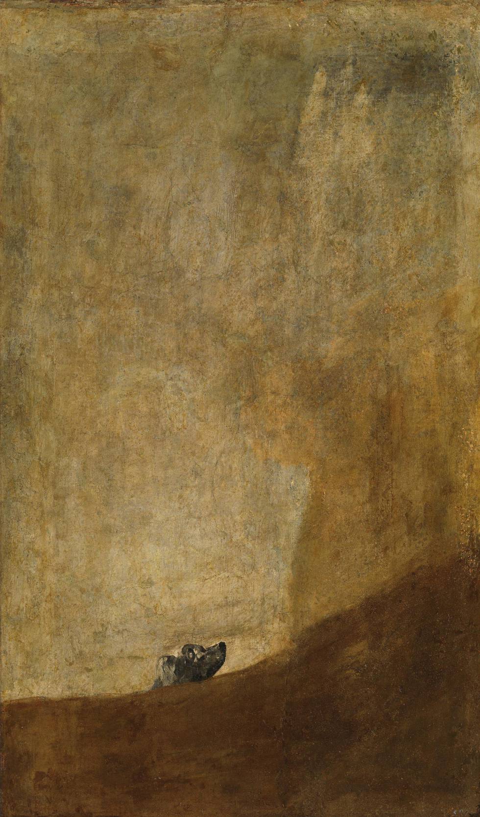 'Perro semihundido' (1820-23), de Goya, conservado en el Museo del Prado.