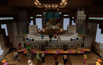 Image of one of the real-time concert events of 'Minecraft'.