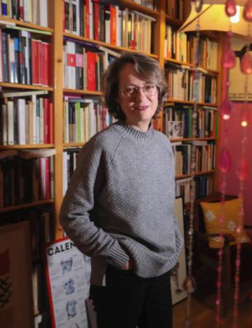The writer Marta Sanz, at her home in the Malasaña neighborhood.