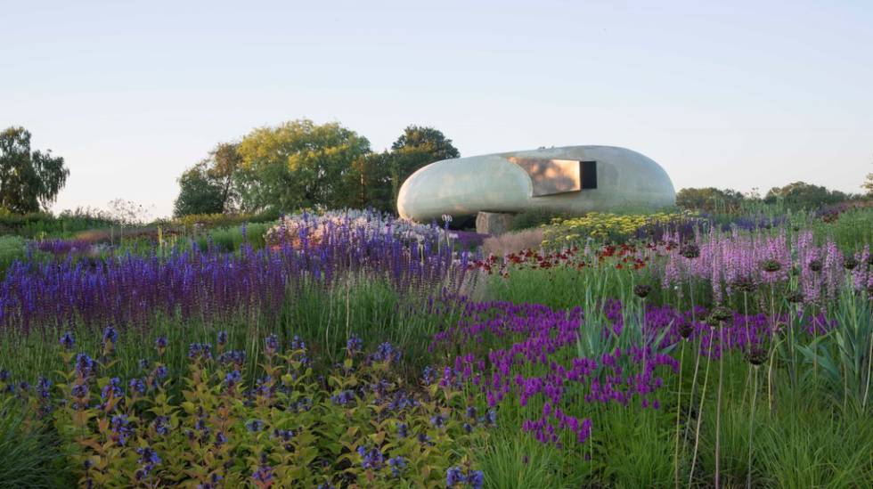 Radic Pavilion, designed by Smiljan Radic, at Hauser & Wirth Somerset, the art center the gallery opened in this southwestern England county.