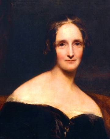 Mary Shelley, portrayed by Richard Rothwell in 1840.