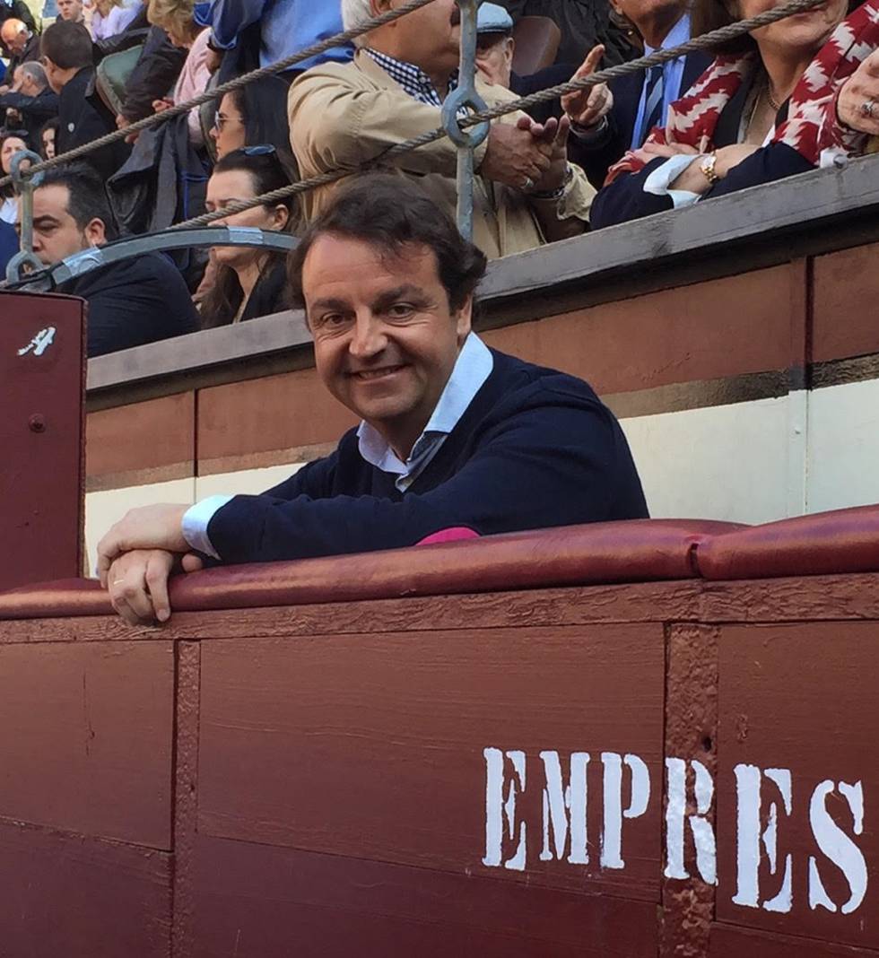 Rafael García Garrido, at the company's burladero, in Las Ventas.