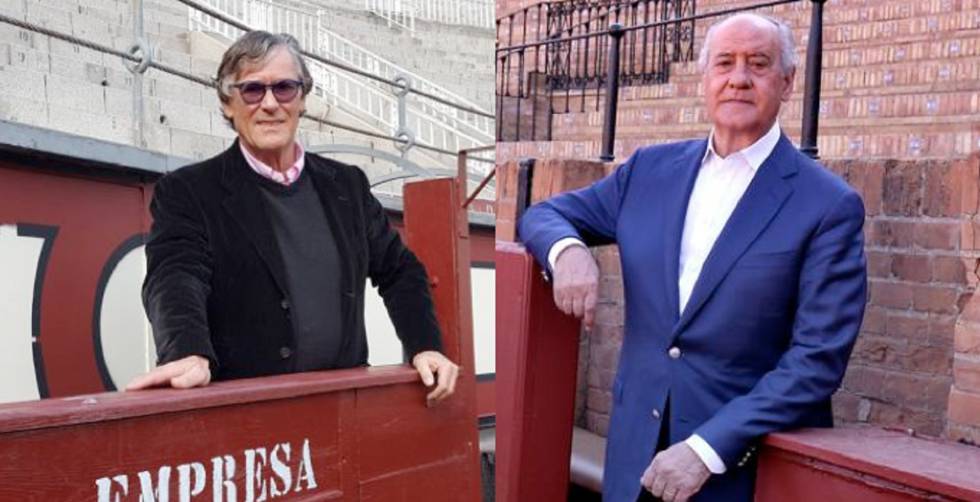 Simón Casas, on the left, and Ramón Valencia, entrepreneurs from Las Ventas and La Maestranza, respectively.