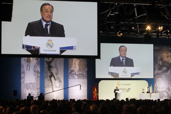 Florentino Pérez, en el acto de esta mañana.