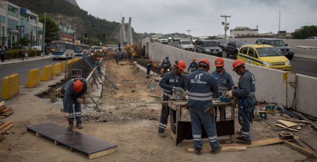 Work underway in Barra de Tijuca.