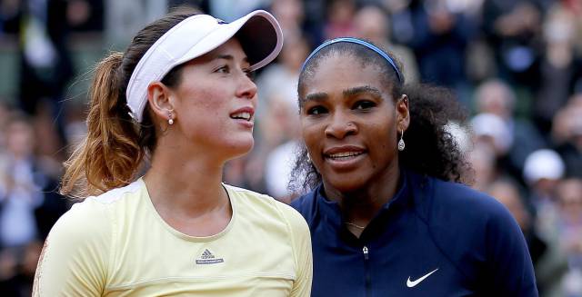 Muguruza y Serena, tras la final.