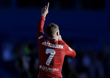 Griezmann celebra un gol con el Atl&eacute;tico de Madrid.