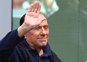 El presidente del Milan, Silvio Berlsuconi. 